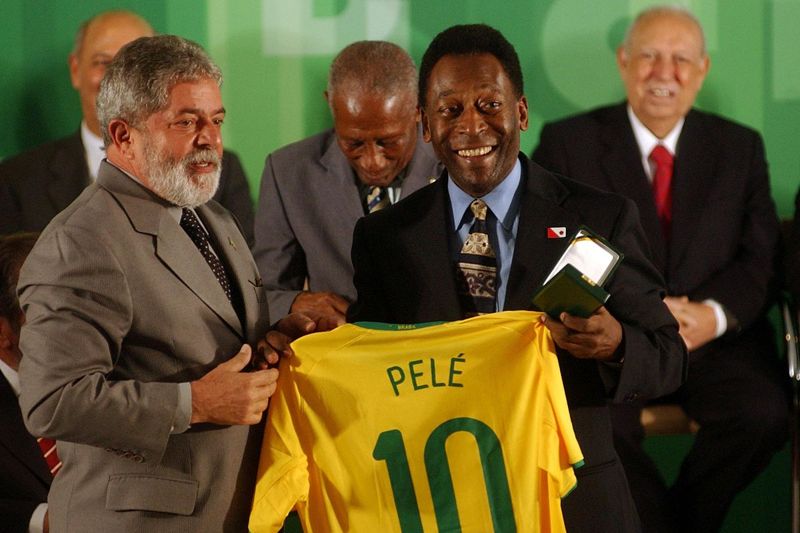 Pele With Brazilian President