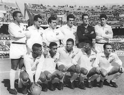Pele and the Santos FC team
