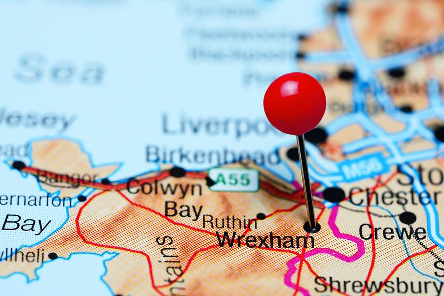 Wrexham on Map