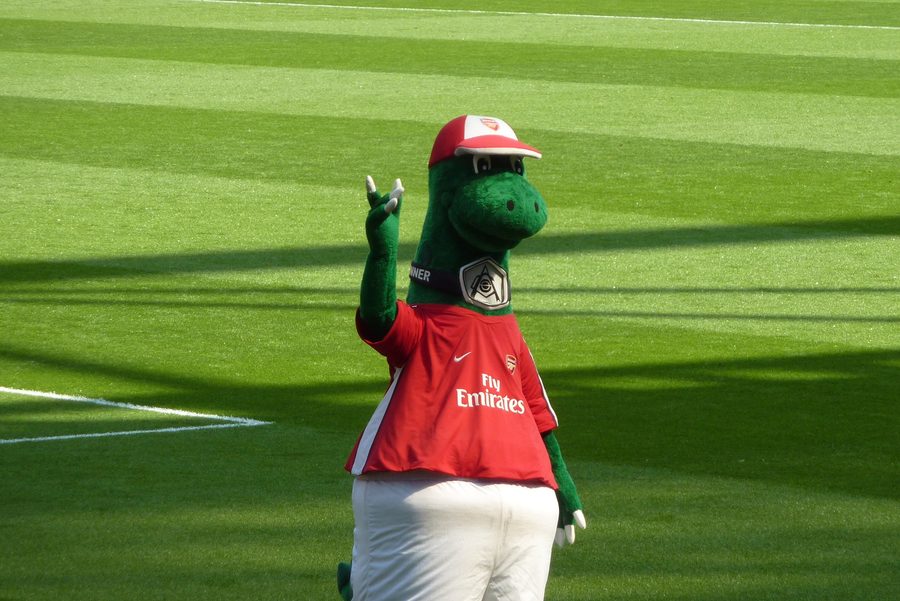 Arsenal Mascot Gunnersaurus