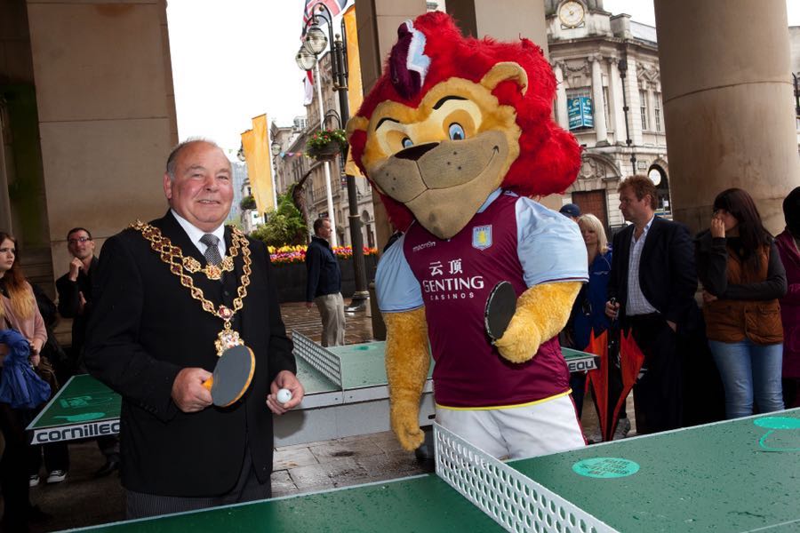 Aston Villa's mascot, Hercules the Lion