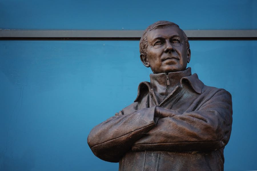 Ferguson statue outside of the Old Trafford