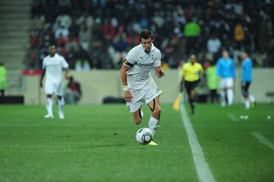 Gareth Bale Playing in All White Kit for Tottenham